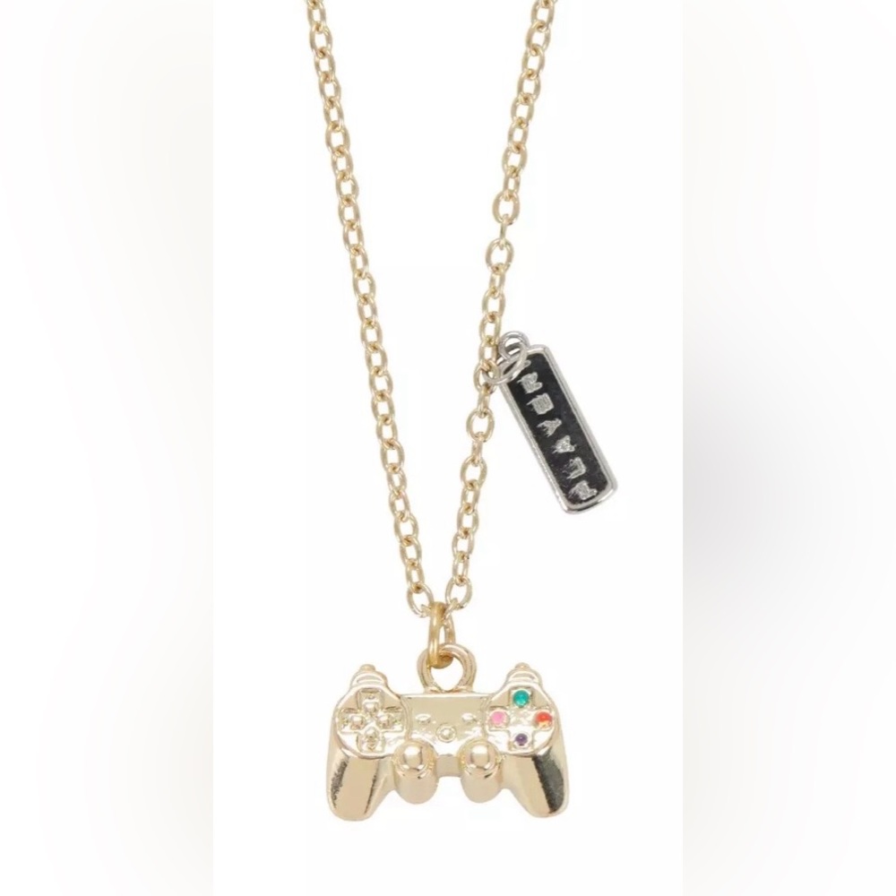 Hot Topic PlayStation Controller Gold Tone Necklace